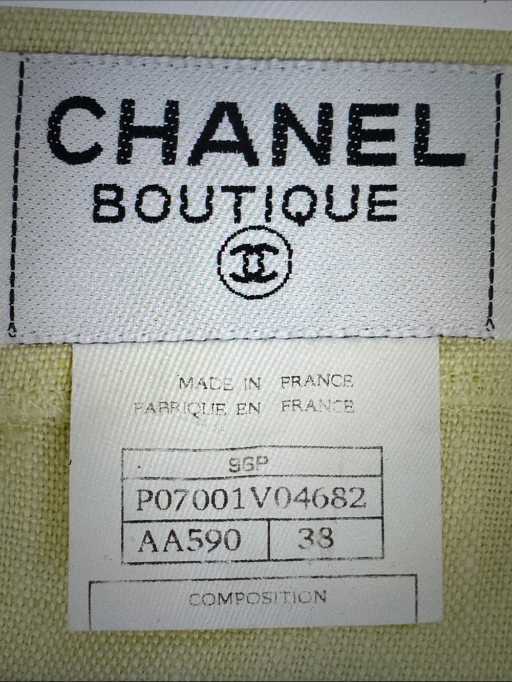 Chanel Vintage Yellow 1996 Runway Linen Dress